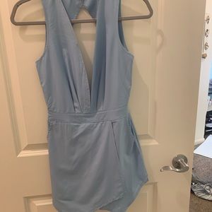 Blue romper dress